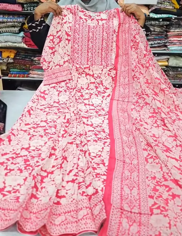 Anarkali Kurti with Dupatta Set | KS1158